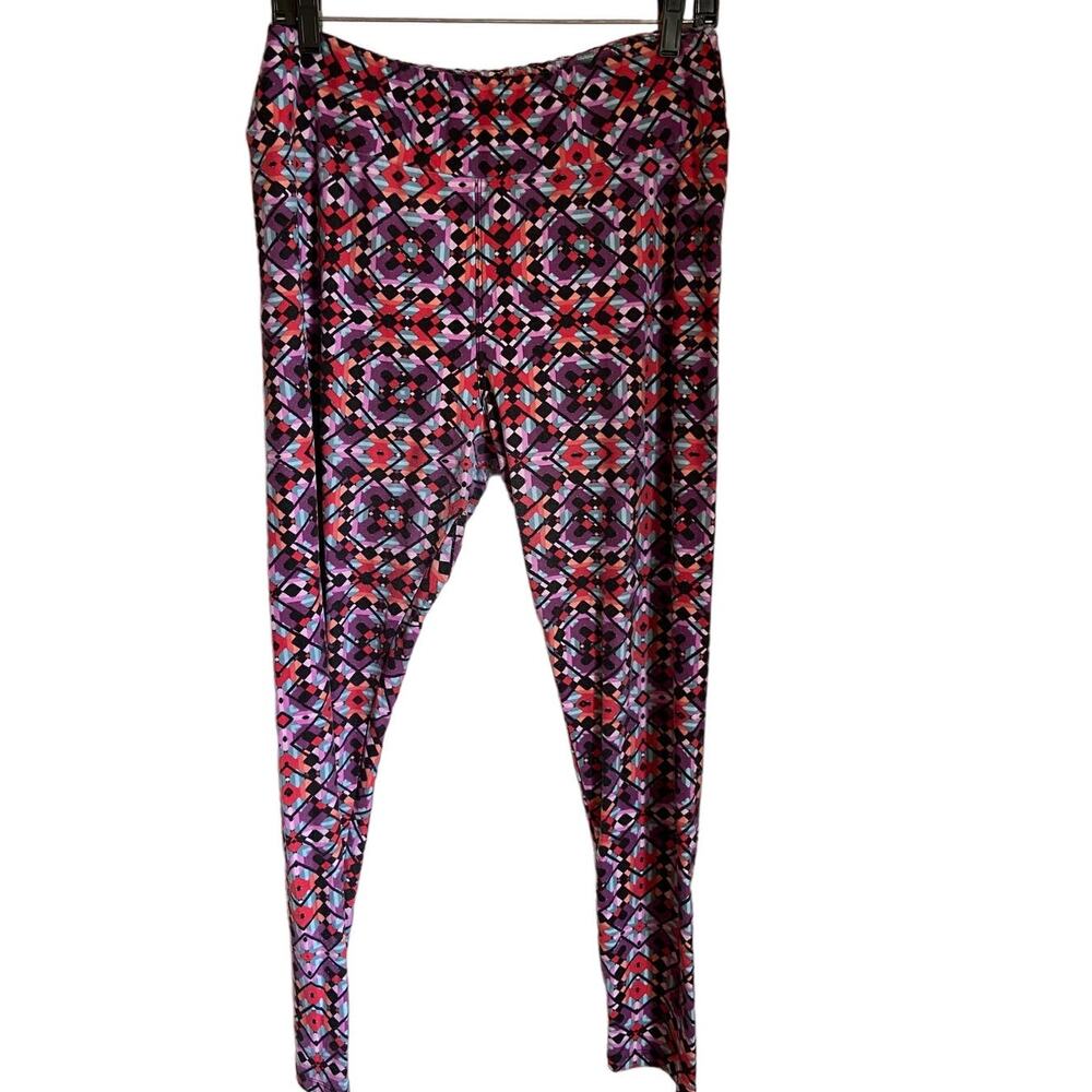 Lularoe TC Kaleidoscope Pastel Plus Size Leggings